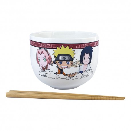 Bol à ramen Naruto Shippuden avec baguettes Team Seven