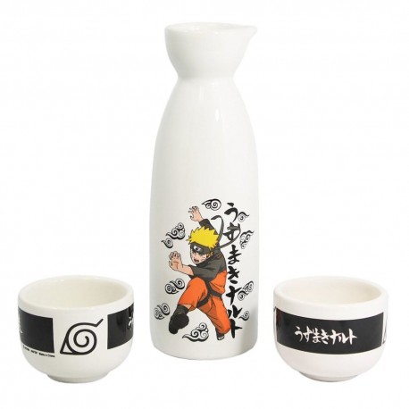 Conjunto de sake em cerâmica Naruto Shippuden