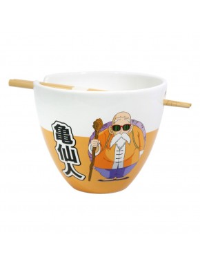 Bol para ramen Dragon Ball Z con Roshi y palillos