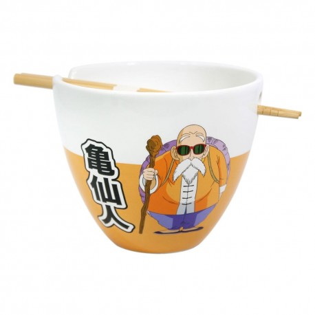 Bol para ramen Dragon Ball Z con Roshi y palillos