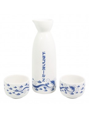 Set de sake Dragon Ball Z con diseño de Shenron azul