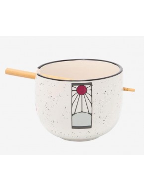 Bol à ramen avec design Demon Slayer et baguettes