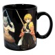 Mug noir Demon Slayer avec design de personnages thermosensible