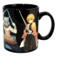 Mug noir Demon Slayer avec design de personnages thermosensible