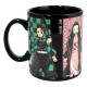 Mug noir Demon Slayer avec design de personnages thermosensible