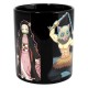 Mug noir Demon Slayer avec design de personnages thermosensible