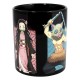 Mug noir Demon Slayer avec design de personnages thermosensible
