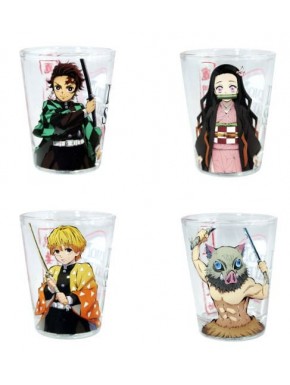 Pack de 4 verres à shots Demon Slayer 59 ml