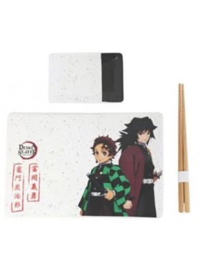 Ensemble de sushi céramique Demon Slayer Tanjiro et Giyu