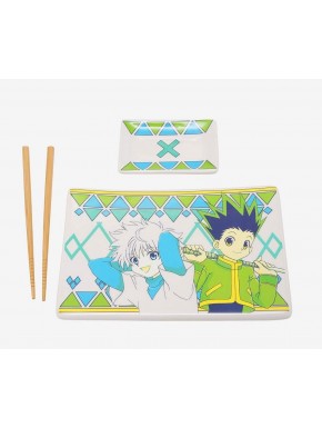 Set de sushi en céramique Hunter x Hunter avec Gon et Killua