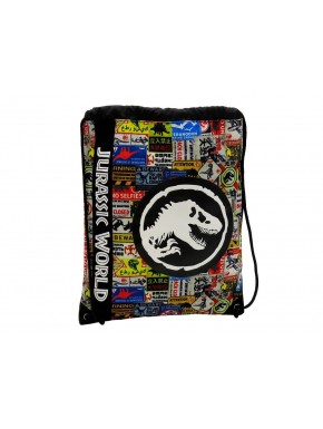 Sac à dos Jurassic Park avec logos d'alerte et logo Jurassic World