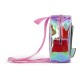 Mini-mochila iridescente Hatsune Miku com ilustração frontal