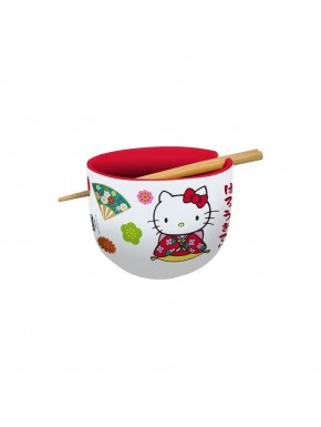 Bol en céramique Hello Kitty avec baguettes