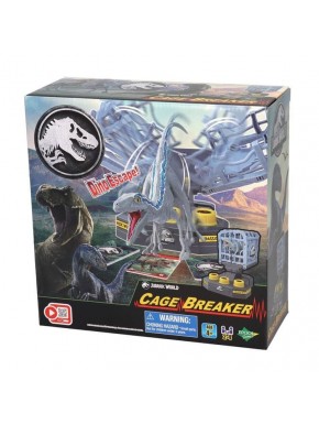 Jeu de société Jurassic World Cage Breaker avec dinosaure et cage