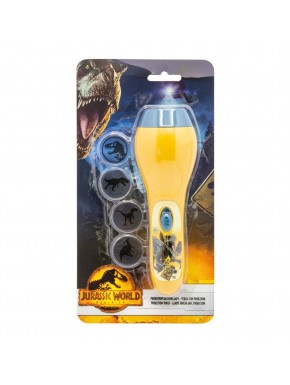 Lampe de poche &eacute;lectrique jaune Jurassic World Dominion avec projecteur