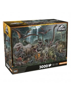 Boîte de puzzle Jurassic World 3000 pièces avec dinosaures épiques