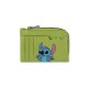 Cartera verde de Lilo & Stitch con ilustración de Stitch