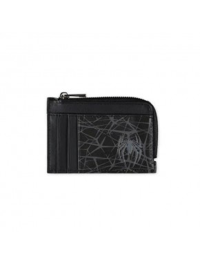 Cartera negra de Spider-Man con detalles de telarañas