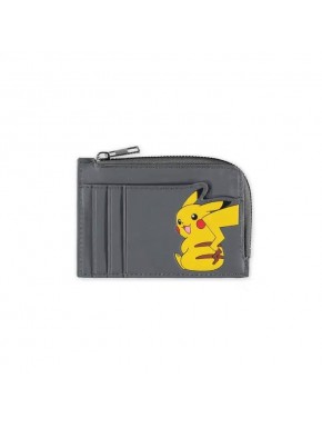 Cartera Pokémon gris con Pikachu y Pokéball