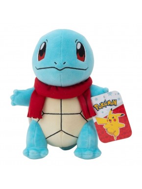 Peluche Squirtle Pokémon avec écharpe rouge, 20 cm