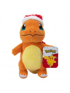 Peluche Charmander 20 cm avec chapeau de Noël