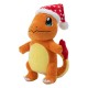Peluche Charmander 20 cm avec chapeau de Noël