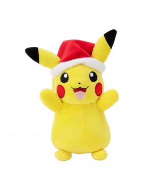 Peluche Pikachu con gorro de Navidad de 20 cm