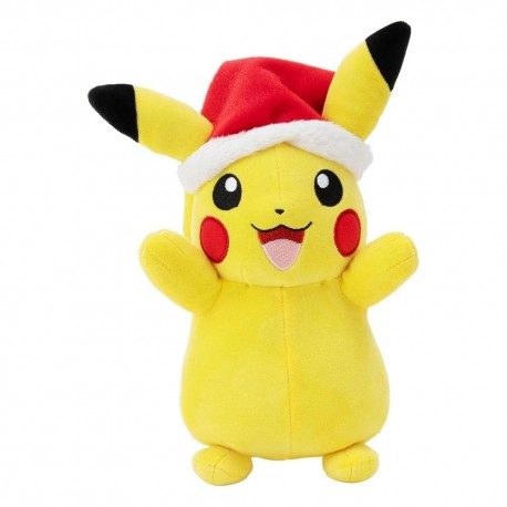 Peluche Pikachu con gorro de Navidad de 20 cm