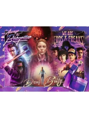 Puzzle Stranger Things Cher Billy avec personnages et scènes iconiques.