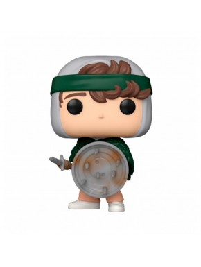 Funko Pop de Dustin con casco y escudo de Stranger Things
