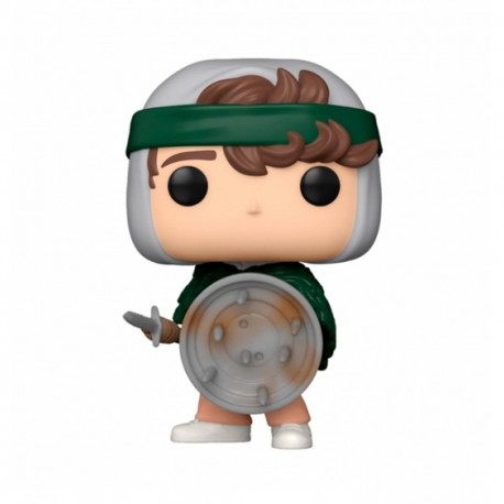 Funko Pop de Dustin con casco y escudo de Stranger Things