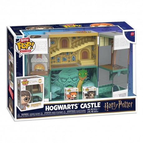 Caixa Harry Potter Bitty POP! com cena de Hogwarts