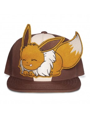 Gorra de béisbol marrón Pokémon con diseño de Eevee