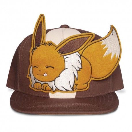 Gorra de béisbol marrón Pokémon con diseño de Eevee