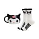 Set taza 3D y calcetines Kuromi Sanrio
