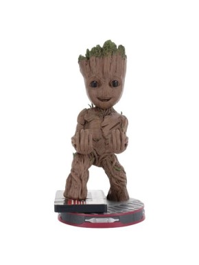 Soporte Cable Guys Groot de 22 cm sosteniendo smartphone