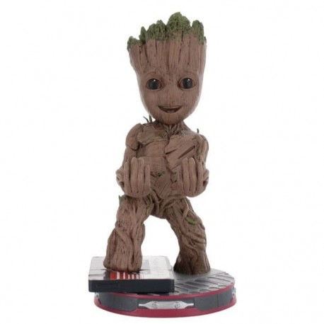 Soporte Cable Guys Groot de 22 cm sosteniendo smartphone