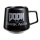 Taza negra Doom The Dark Ages de cerámica