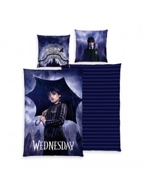 Ropa de cama Wednesday Raining con diseño de la serie