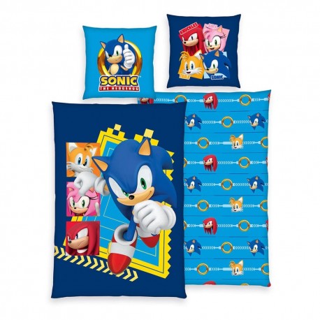Parure de lit Sonic avec coussin et couverture