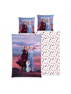 Roupa de cama Frozen com Elsa, Anna e Olaf