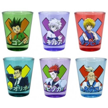 Set de 12 vasos de chupitos de Hunter x Hunter con personajes