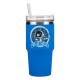 Vaso azul Astro Bot con paja de 600 ml