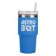 Vaso azul Astro Bot con paja de 600 ml
