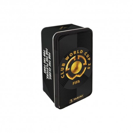Expositor Panini FIFA Club World Cup 2025 negro y dorado