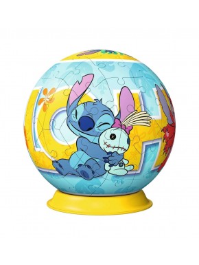 Puzzle 3D de Stitch con 73 piezas y 13 cm
