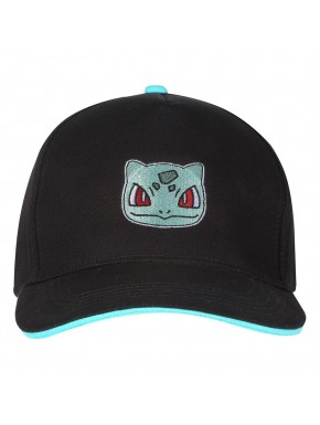 Casquette noire Bulbizarre Pokémon avec design brodé