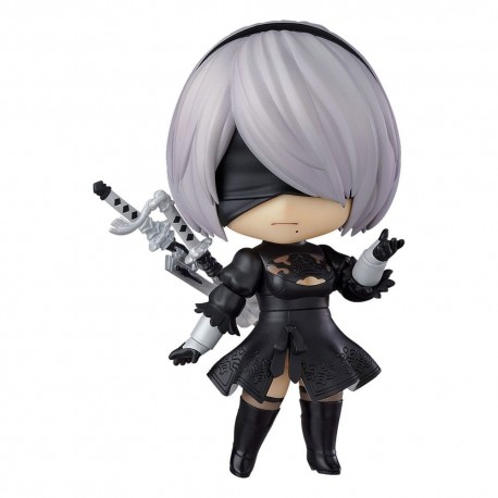 Nendoroid 2B de NieR:Automata con accesorios y soporte