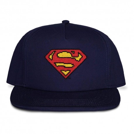 Gorra azul marino con logo de Superman bordado