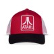 Gorra camionero roja y negra con logo Atari